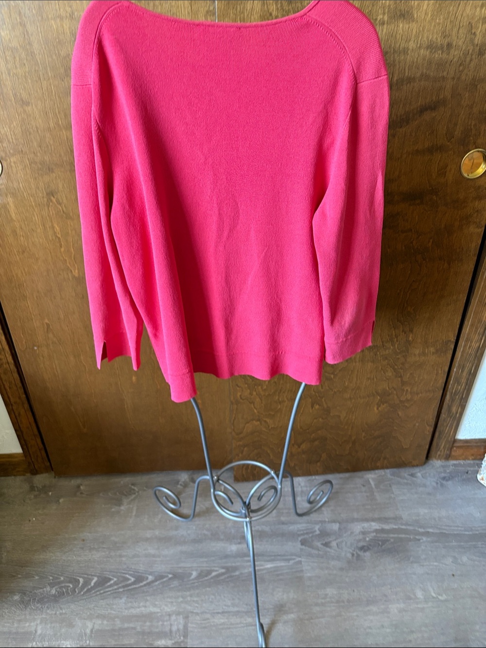 Talbots Bright Pink Button-Front Cardigan - Picture 7 of 8